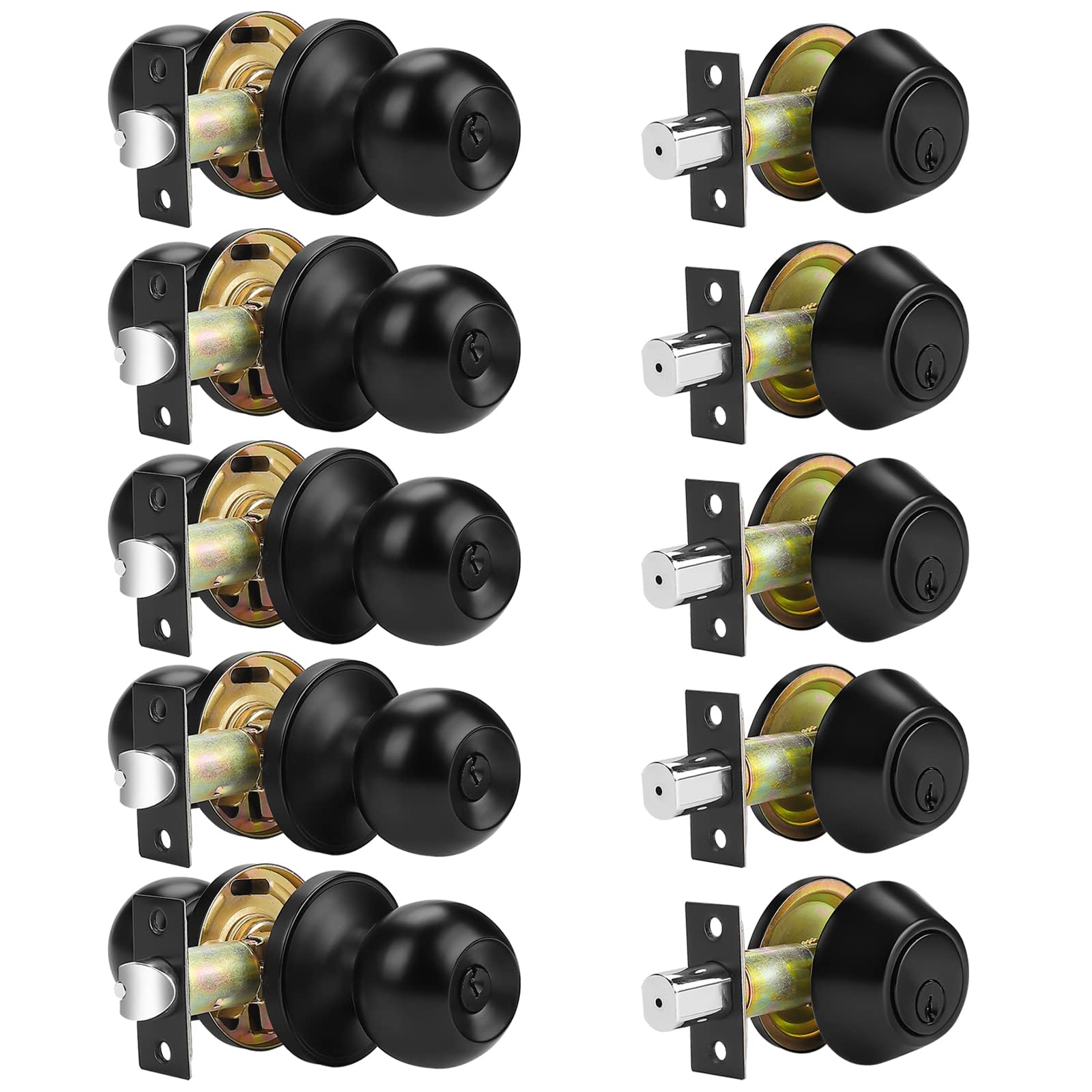 Probrico 10-Pack Keyed Alike Entry Door Lockset -17