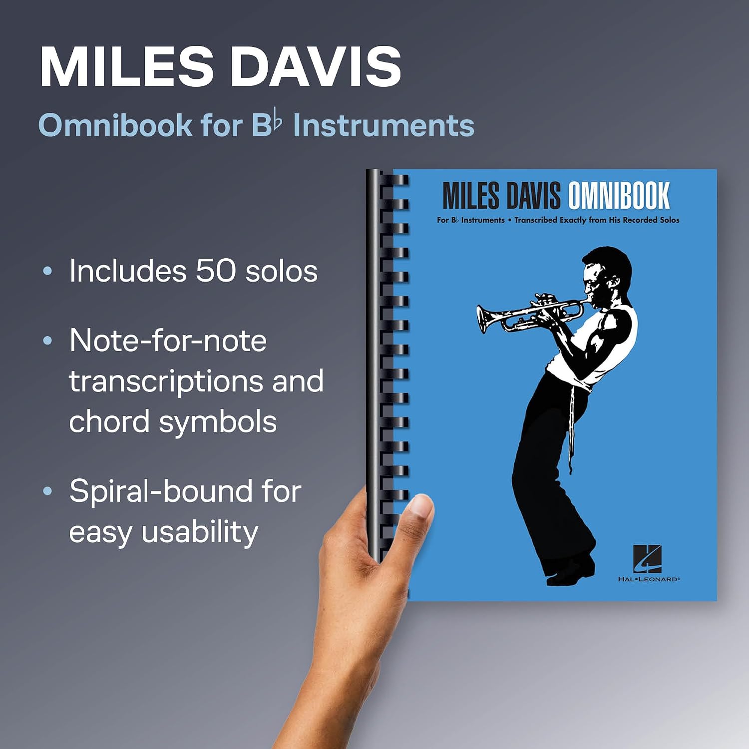 Miles Davis Omnibook Jazz Trumpet and Trombone Solos for Bb Instruments | 50 Transcriptions with Standard Notation | Sheet Music for Improvisation and Study | Jazz Songbook for Musicians