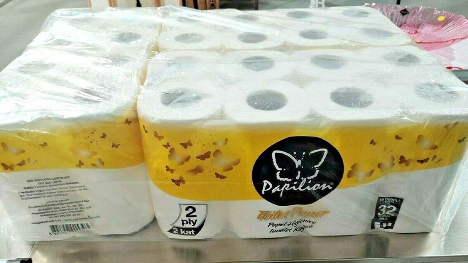 Uniware 2 Layer 48 Rolls Toilet Paper Bath Tissues, Flush-able, Compressed, Butterfly Pattern