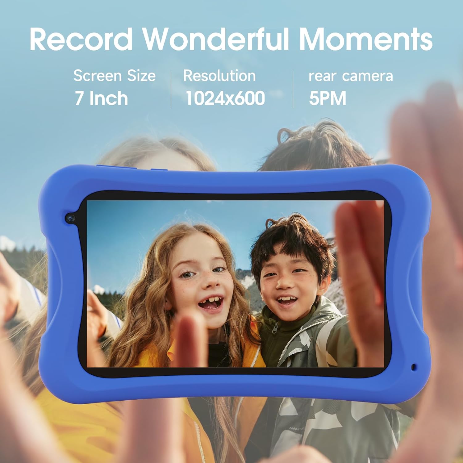 DigiLand Android Kids Tablet, 7 inch Android Tablets for Kids, Toddler Tablet with Case Included, 4GB + 32GB, Parental Control, 3000mAh Battery, Dual Camera, BT 5.0 & WiFi, Xmas Gift