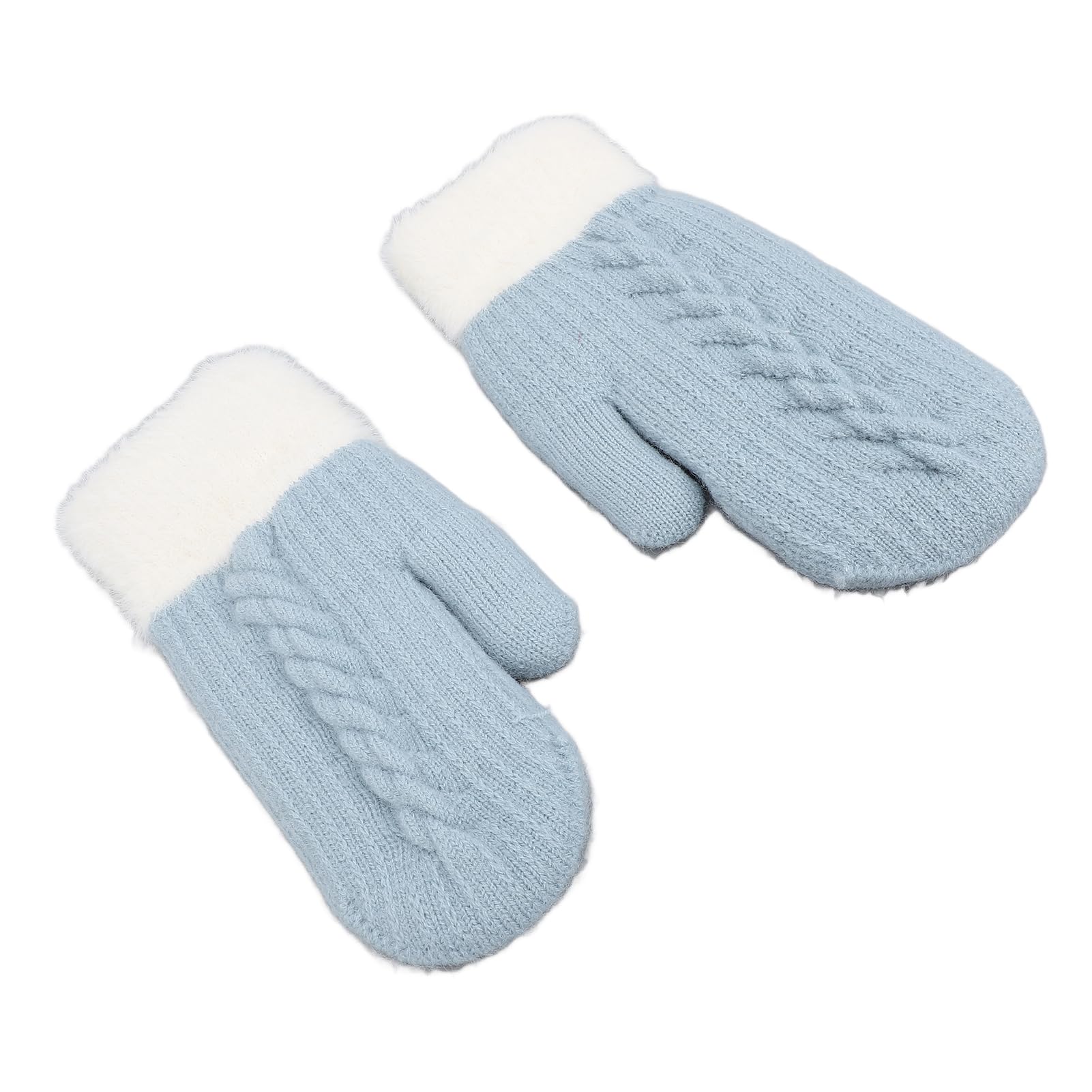Muiltvoe Mitten Gloves, Reversible Dual Sided Thermal Gloves for Women with Soft Velvet Material, Warm Winter Accessory for Outdoor Activities