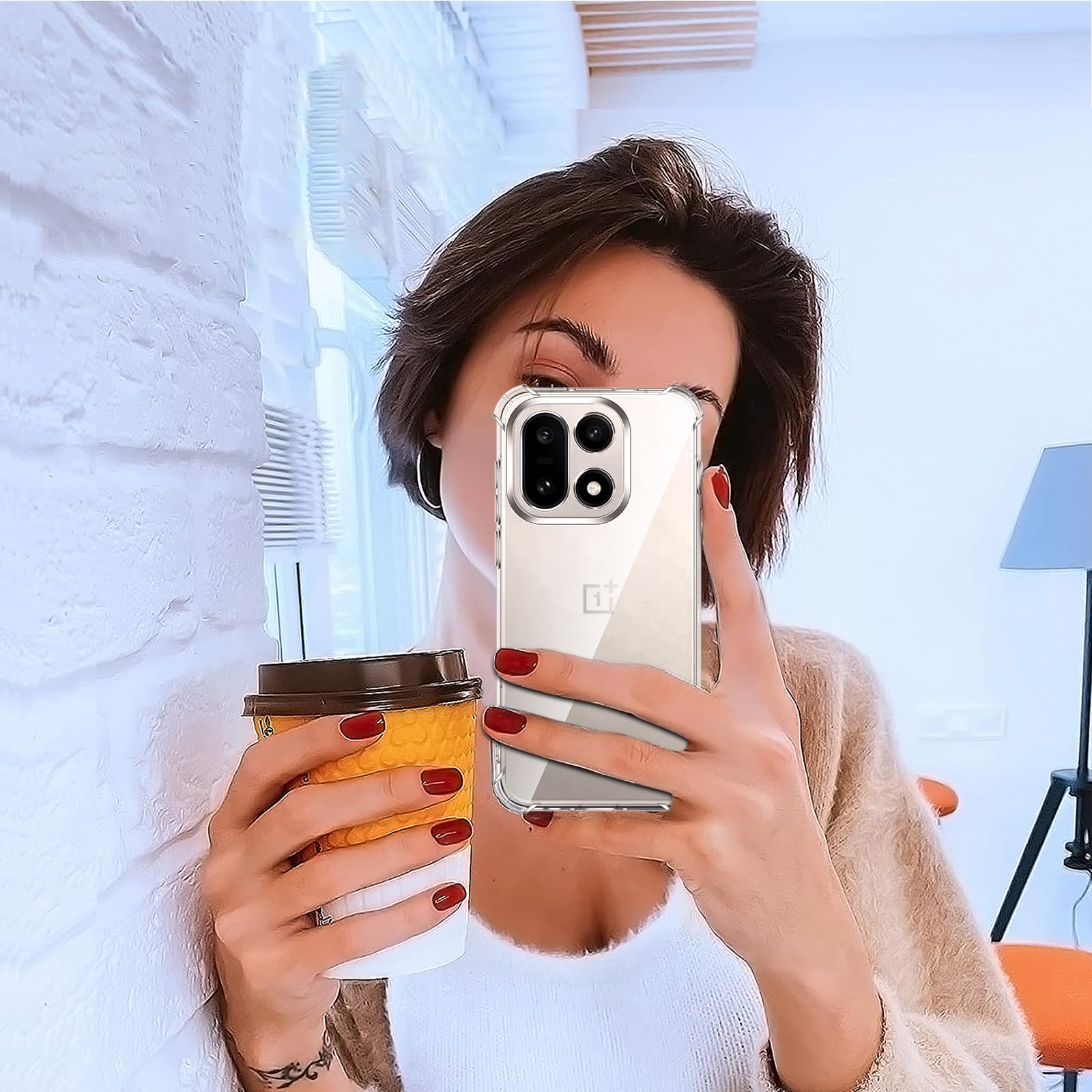 iVoler Etui 3 w 1 do Oneplus 15 z 2 sztukami szkła hartowanego, przezroczysta, odporna na wstrząsy obudowa, cienka miękka silikonowa obudowa ochronna z TPU