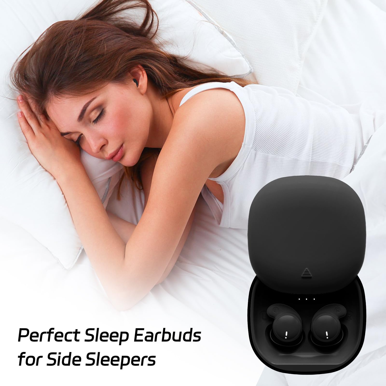 Auriculares sueño Bluetooth 6.2, IPX6 impermeable para dormir lateral