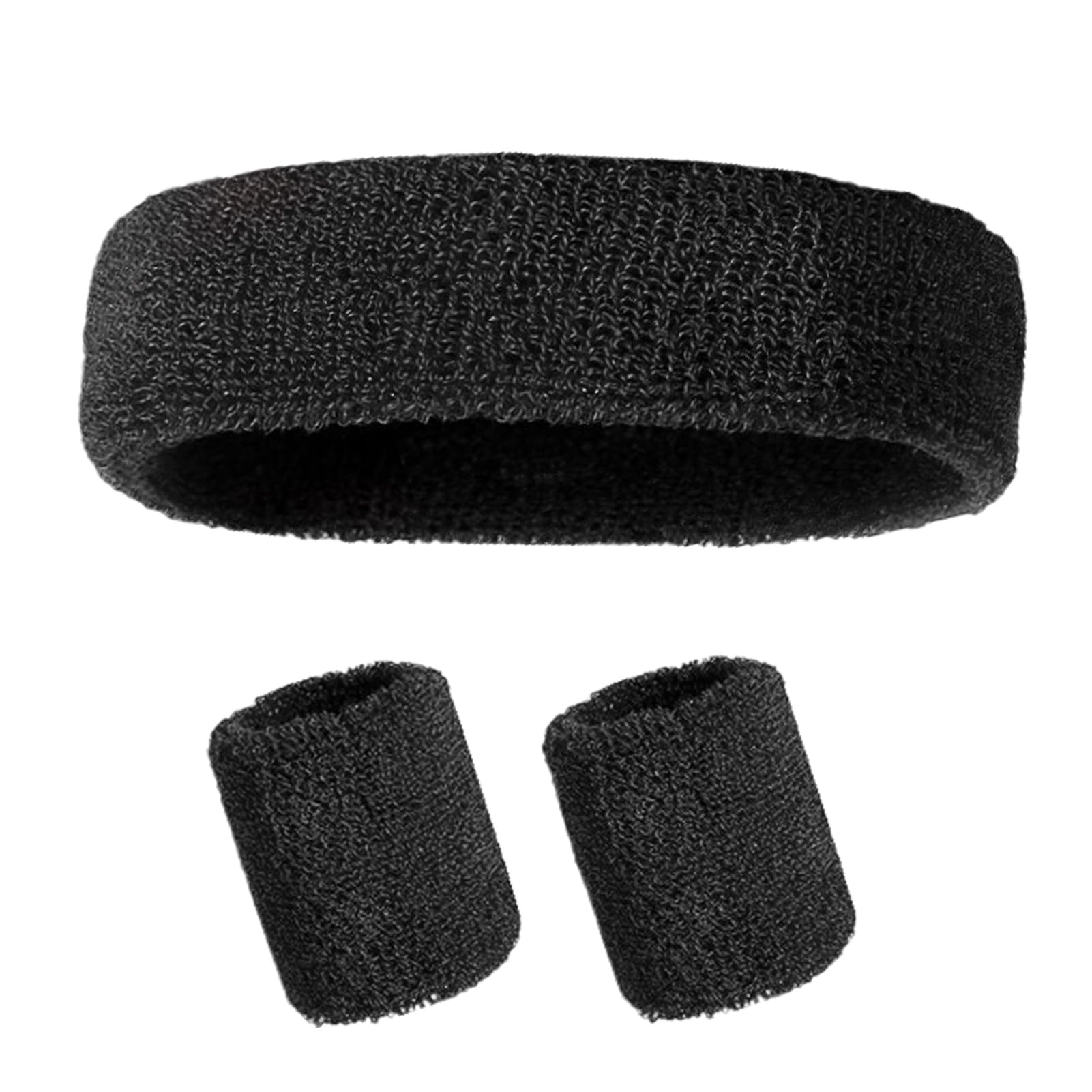 matumou Sweatband Set Sports Headband Wristband Set Terry Tennis Gymnastics Wristband Athletic Sweat Headband for Men Women