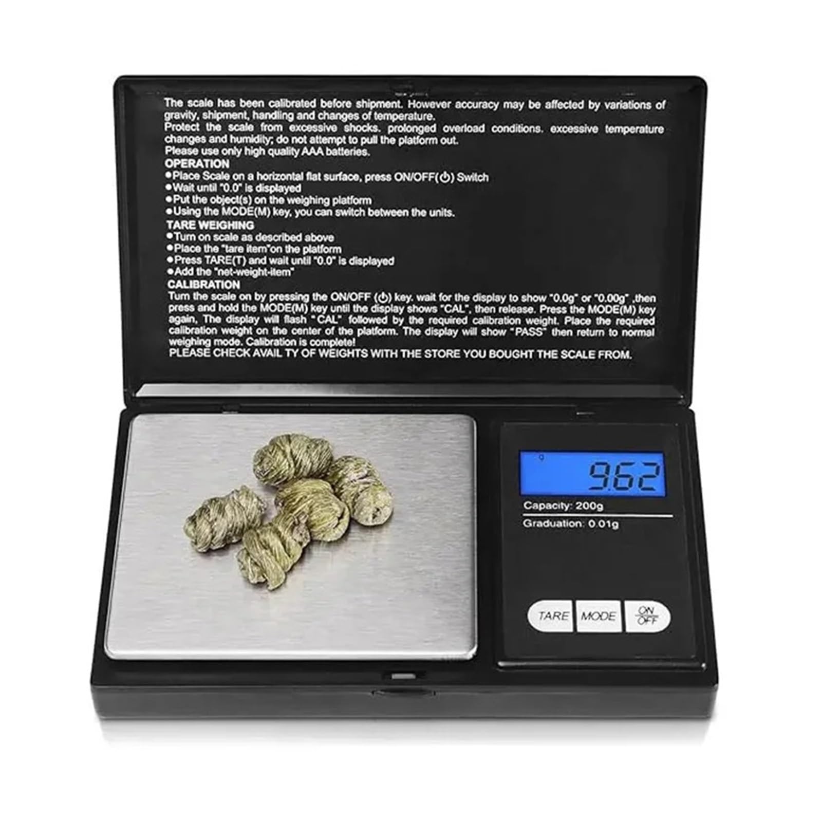 Digital Scales, Mini Pocket Digital Scale High Precision Accurate Electronic Jewelry Gold Weight Scales Gram Food(300g-0.01g)