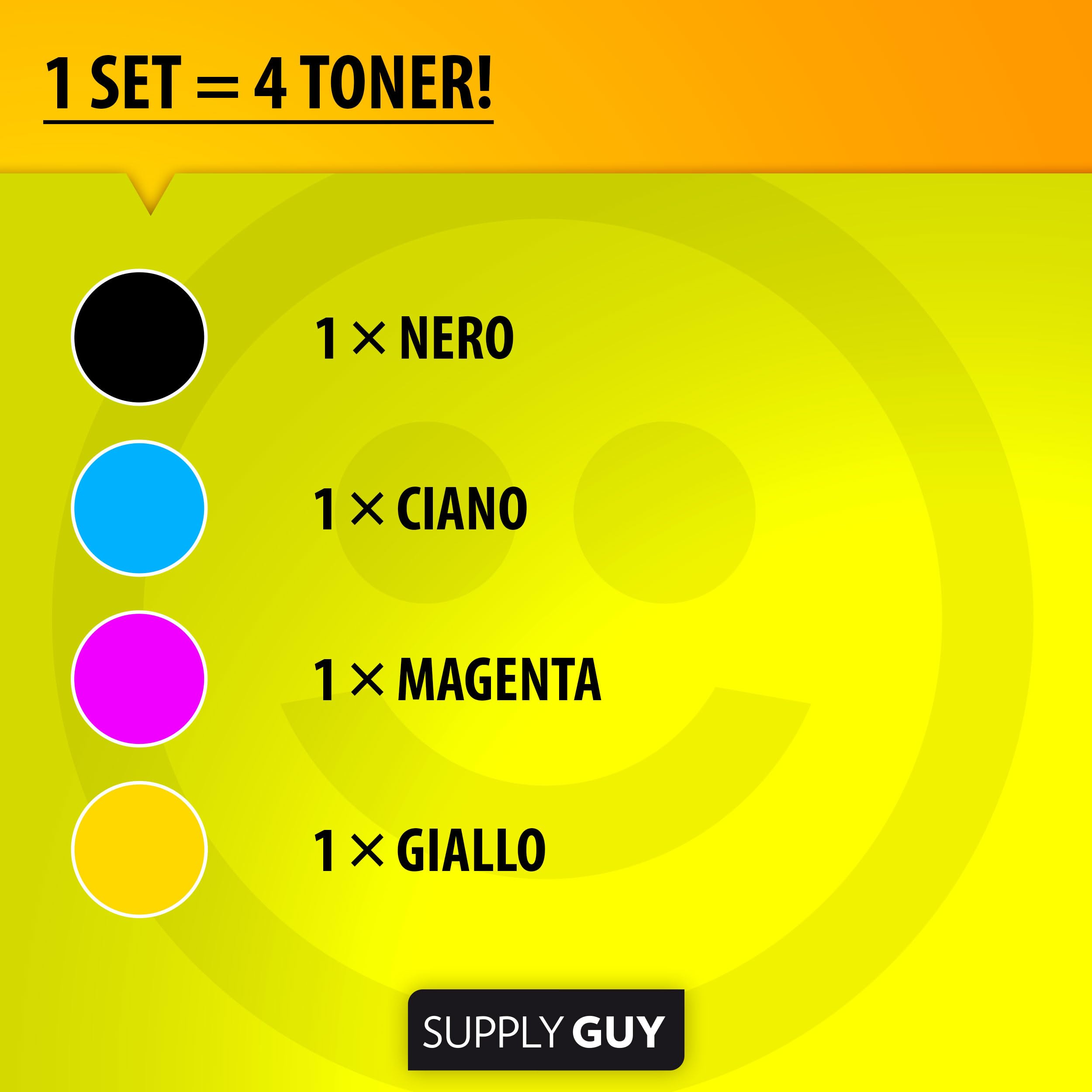Supply Guy TN248XL Cartucce di Toner Compatibile con Brother TN-248XL per Brother MFC-L3760CDW, MFC-L3740CDW, DCP-L3560CDW, DCP-L3520CDW, MFC-L3740CDWE, MFC-L3740CDWE Multipack 4 Cartuccia Toner