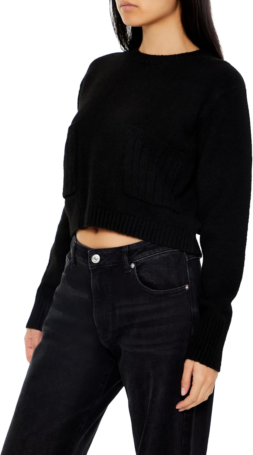 Forever 21 Womens Cropped Crew Sweater - Image 4