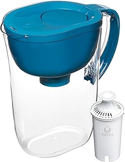 Brita Large Water Filter Pitcher for Tap and Drinking Water with SmartLight Filter Change Indicator + 1 Standard Filter, Lasts 2 Months, 10-Cup Capacity, Teal
