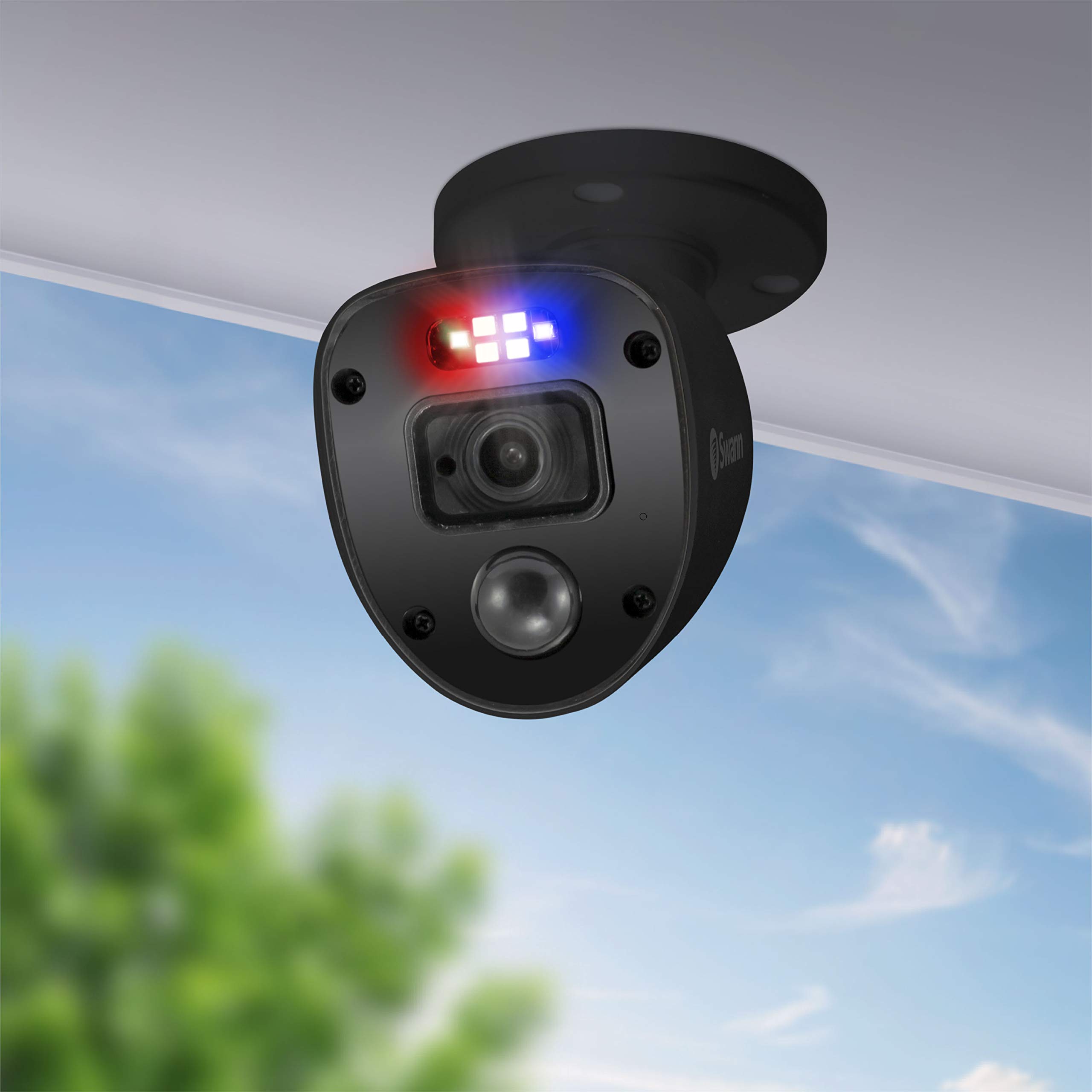 Amazon.com : Swann 1080p Black Flashing Lights Bullet Camera (Add 