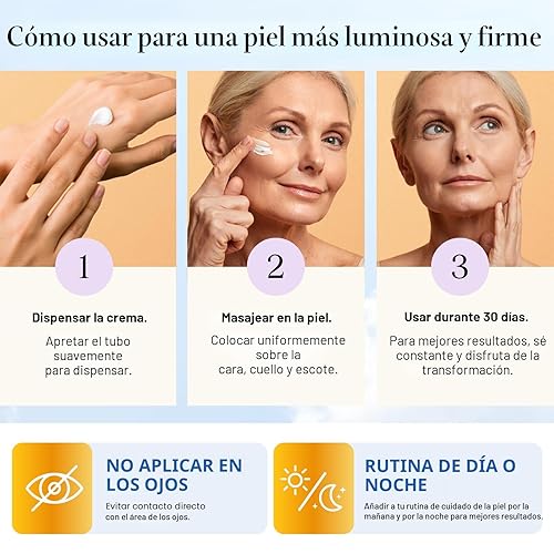 Miniatura 7 de LilyAna Naturals Crema Facial Anti-Edad con Retinol para Mujeres – Crema para Arrugas y Cuello Reafirmante, Humectante de Retinol para Rostro
