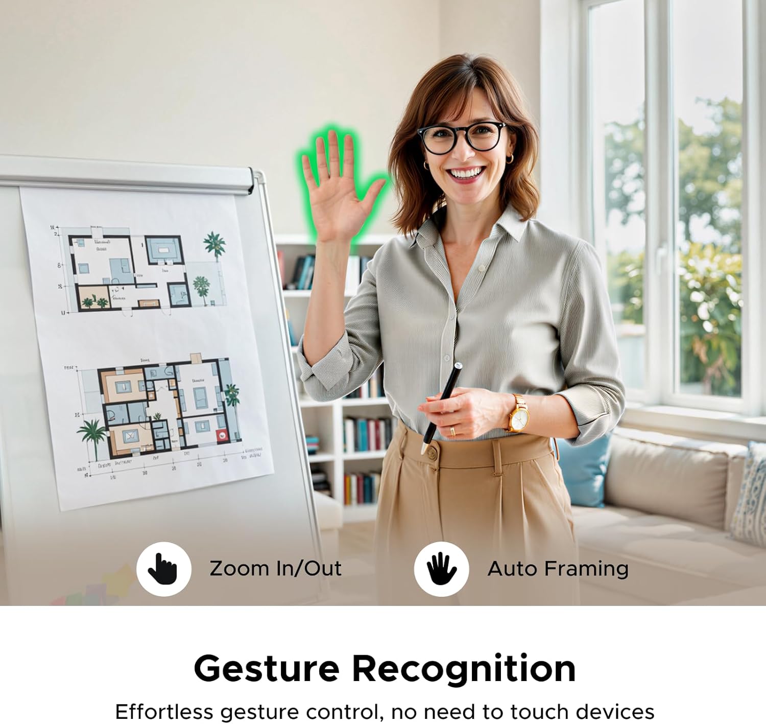 UGREEN FineCam Pro 4K Webcam for PC with 7 Filters Switching, 1/2" Sensor, Auto Framing, Face AE, AI Noise-Canceling Mic, Gesture Control, PDAF Auto Focus for Streaming, Conference, OBS Zoom, Switch 2 8 71UTdSGeN2L. AC SL1500