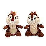 Disney Store Official Mini Bean Bag Plushies - Chip \' n Dale - Cute Stuffed Animal with Detailed Sculpting, Embroidered Features, & Bean Bag Bottom - Plush Toys for Kids