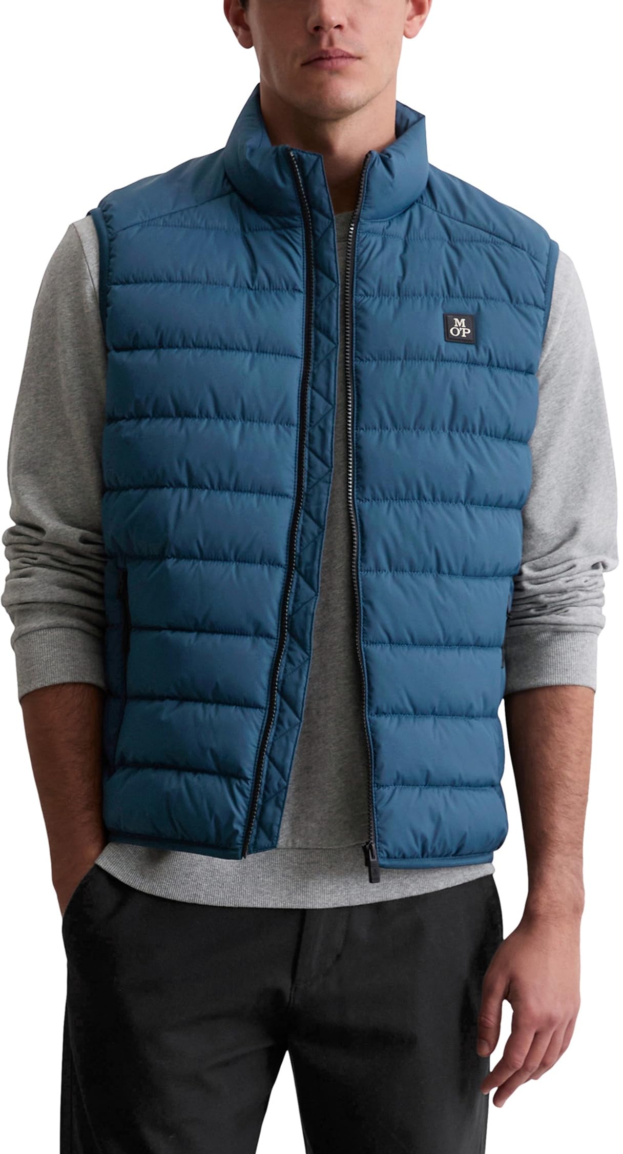 Marc OߴPolo Herren Steppweste mit Stehkragen leicht, Blau (Blue Daze), S