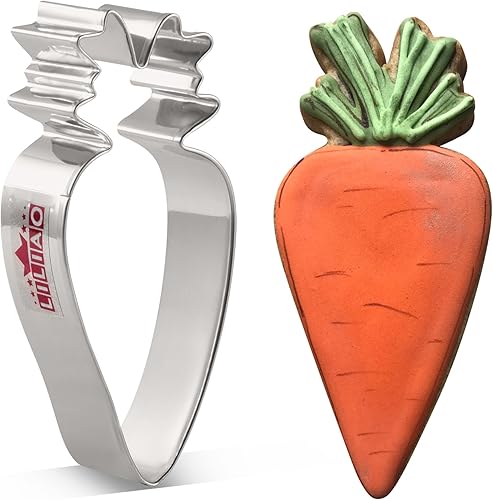 LILIAO Cortador de galletas de zanahoria, 1.8 x 4.1 pulgadas, acero inoxidable, por J.Cookies