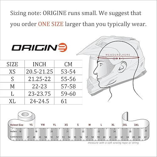 Miniatura 6 de ORIGINE Casco de motocicleta de cara abierta, casco de scooter, casco 34 con visera aprobado por DOT