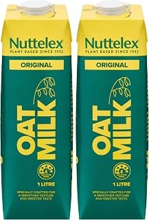 Nuttelex Original Oat Milk 1L | 1L Original Milk For Cold Drinks & Food | Iced Coffee, Mocha, Matcha, Tumeric or Chai Latte, Smoothies | Dairy Free, Plant Based, Vegan | Best Enjoyed Chilled