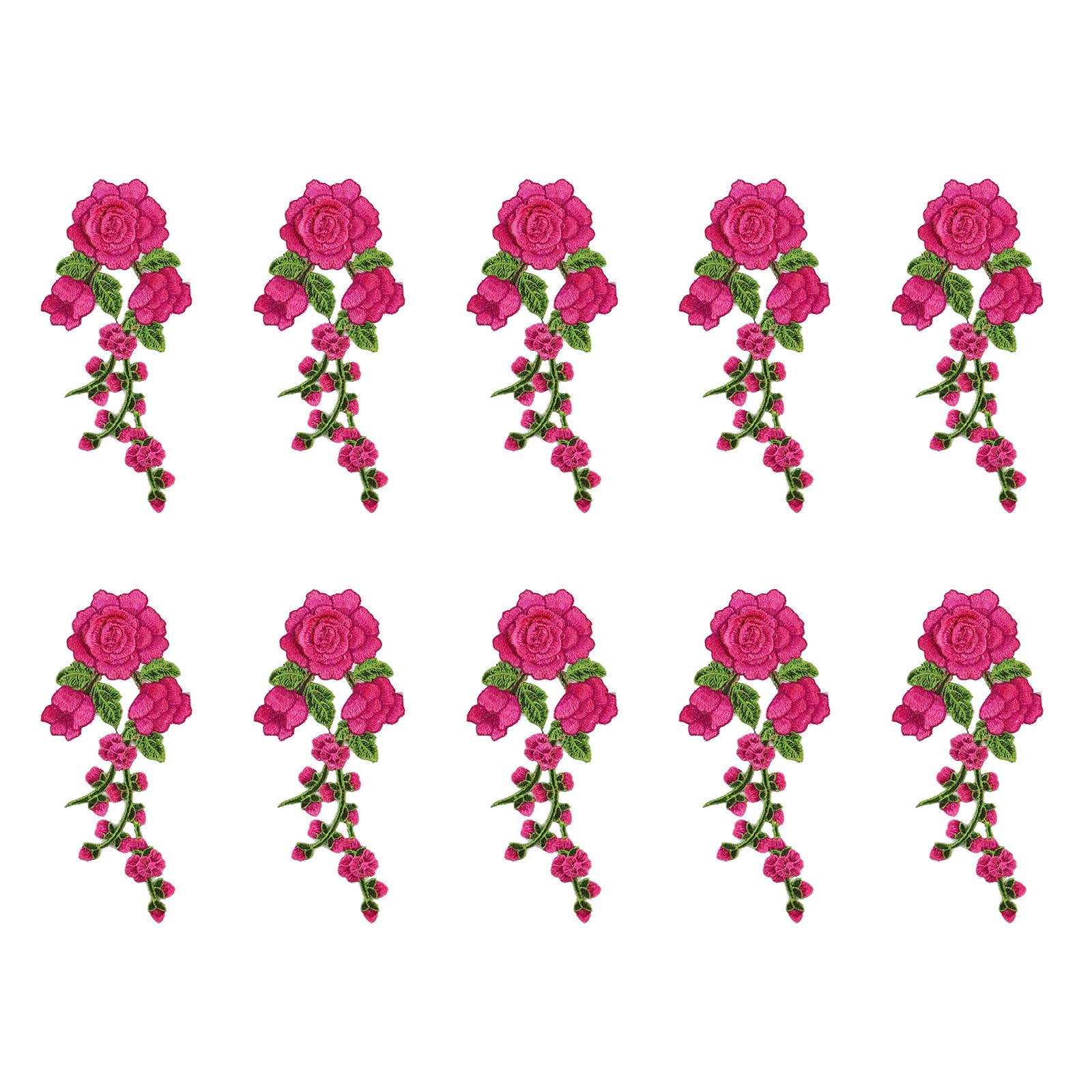 Whoasyst B Artistic Florals Embroidered Patches For Fashion Sewing Projects Craft Supplies Washable Fabric Transfers