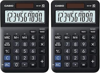 CASIO MS-10F Calcolatrice da tavolo - Display a 10 cifre, Calcolo imposte e doppia...