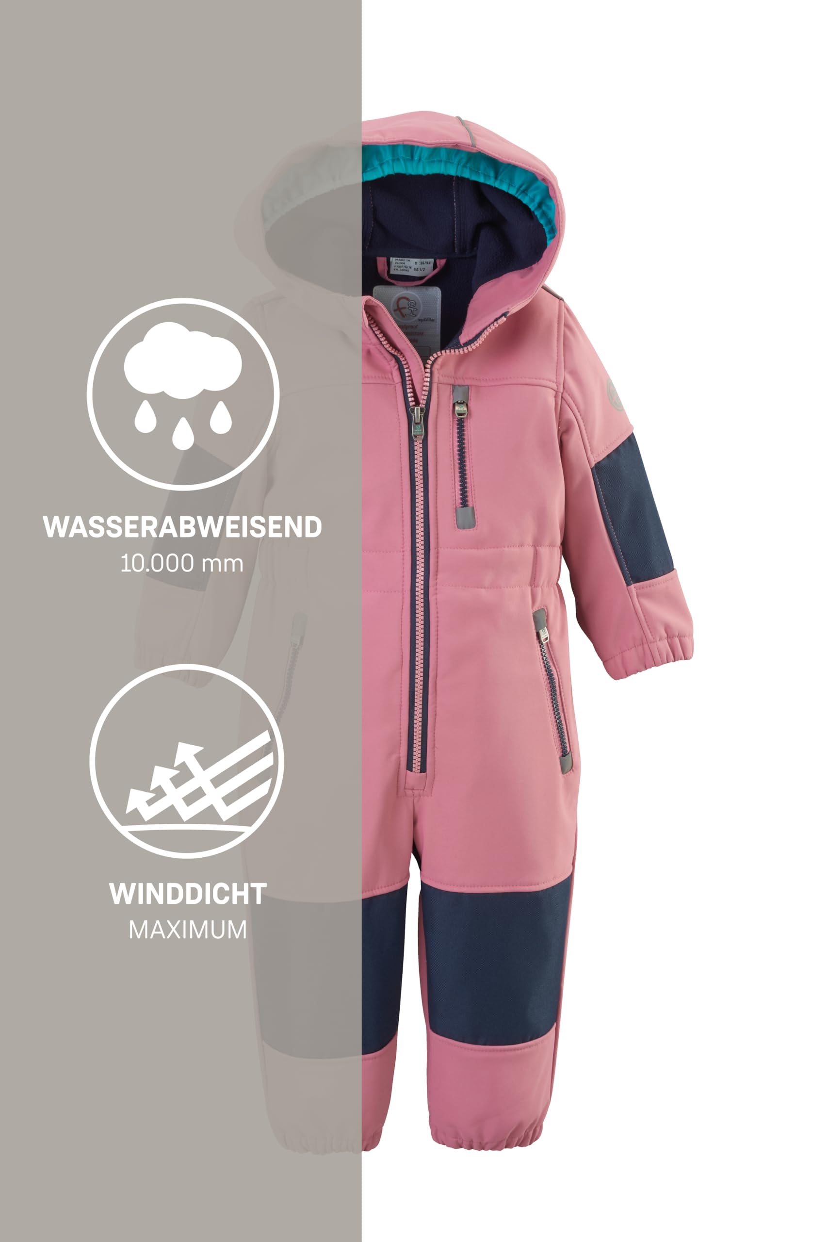 Killtec Mädchen Fiow 35 Mns Onpc Softshell Overall mit Kapuze (1er Pack)