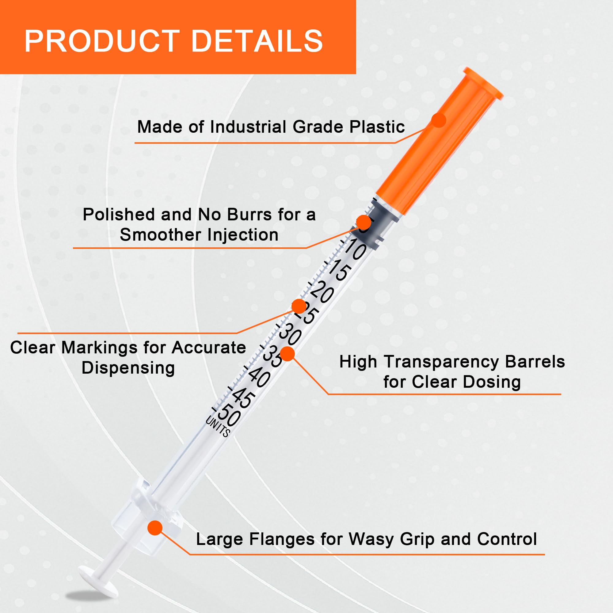 100 Stück 0.5ml Plastiktube (31G x 6mm), Laborzubehör Mehrzweck-Messwerkzeuge, Einzeln verpackt