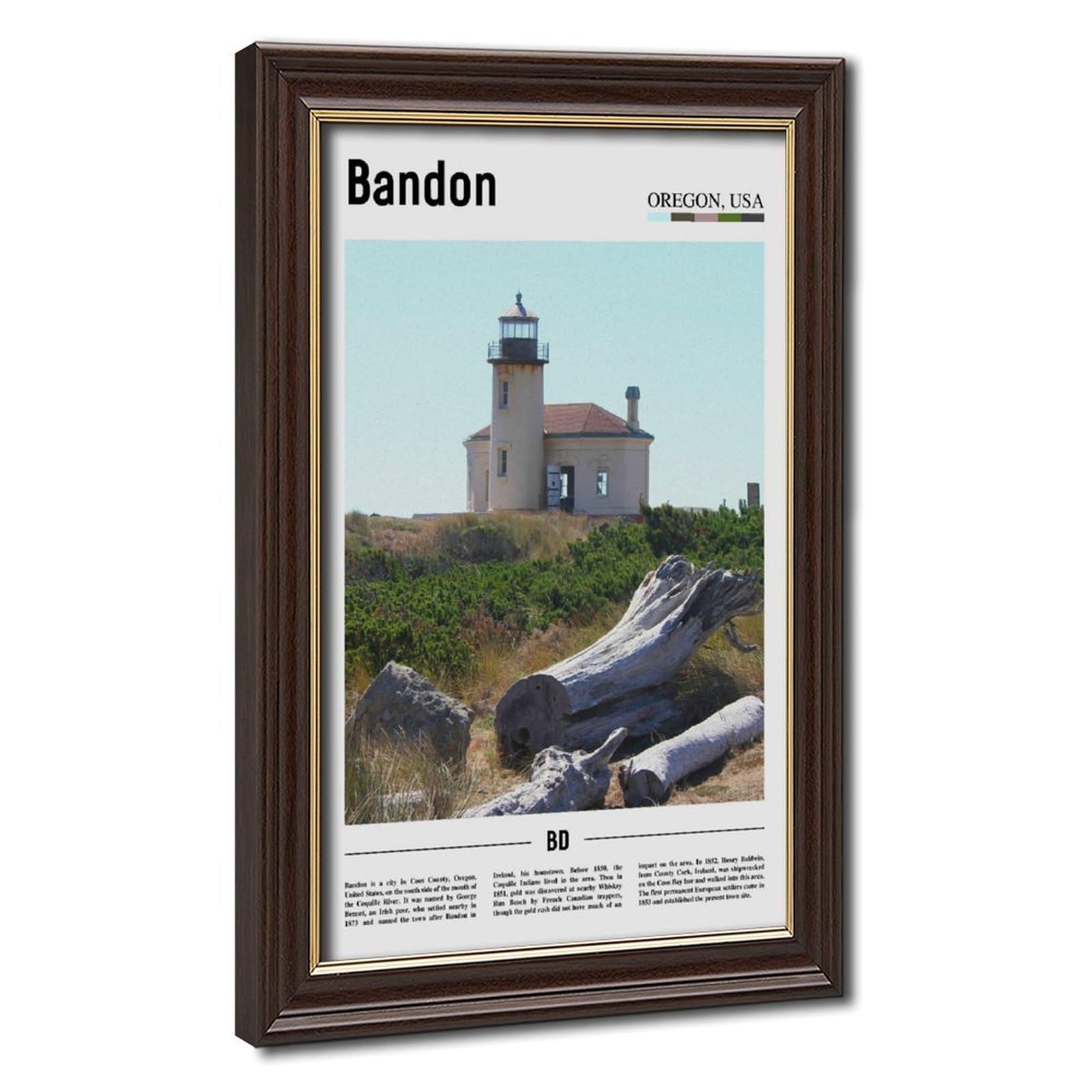 Wcyb Mokume Gane Frame Bandon Oregon The United States Of America Scenery Travel Posters Prints Canvas Deco Paintings Wall Art Hangable Frame 20" L X 30" W