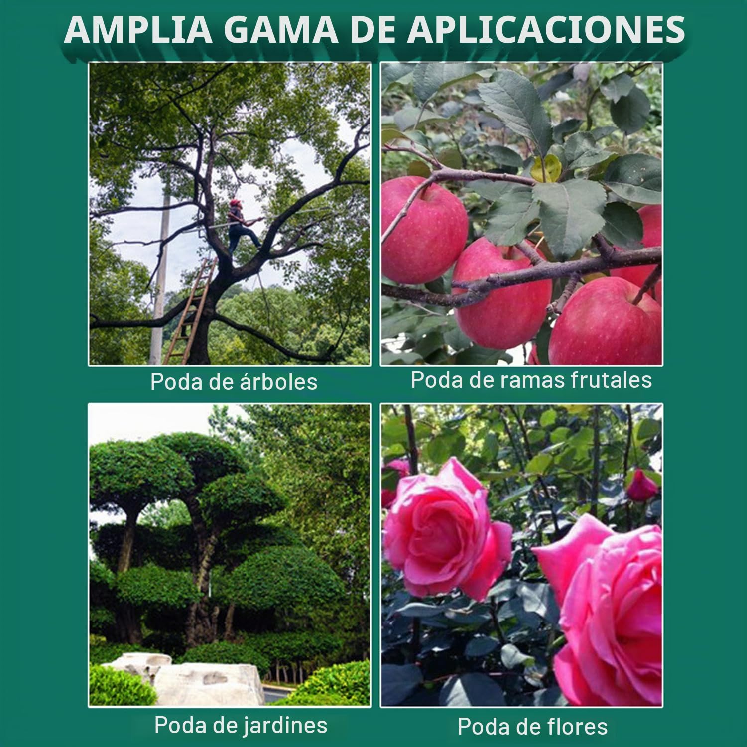 Pertiga Telescopica Podar,Sierra Podar,Sierras De Poste Para Podar Árboles 82-448cm,Tijeras De Podar Telescópicas Oja De Acero Afilada y Tijeras,Regulable En Altura,Para Esquilar En El Jardín(Negro)