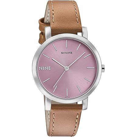 sonata leather watches for womens