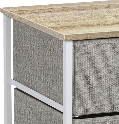 Vista 131 de Sorbus Cómoda de mesita de noche con 2 cajones de madera sintética, mesita de noche con almacenamiento para dormitorio, sala de estar, armario