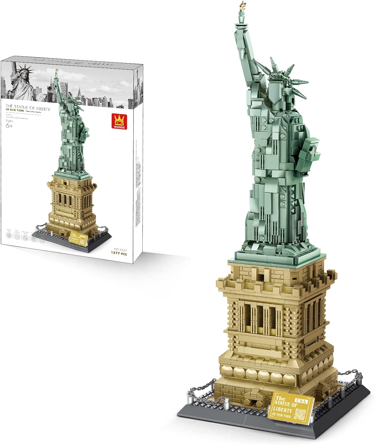 Wange Statue of Liberty Building Block Model and Box