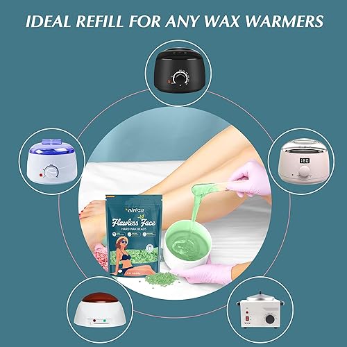 Miniatura 4 de Cuentas de cera dura para depilación, cera dura de 1 libra para pieles sensibles con extracto de aloe vera, formulada para cabellos finos, cera