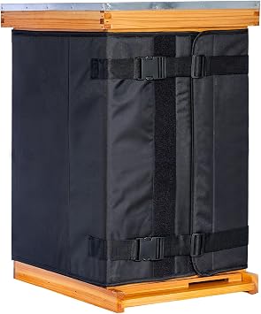 Bee Hive Wrap for Winter Beekeeping   600D Oxford Cloth Adjustable Bee Hive Wrap for 8 & 10 Frame Hives, Fits 2 Deep Hive Boxes and 1 Medium Box, Reusable Lightweight Insulation Wrap, 76.8" x 24.8"