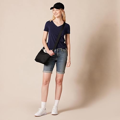 Vista 28 de Yaxa Essentials Women's Regular-Fit Short-Sleeve Crewneck T-Shirt