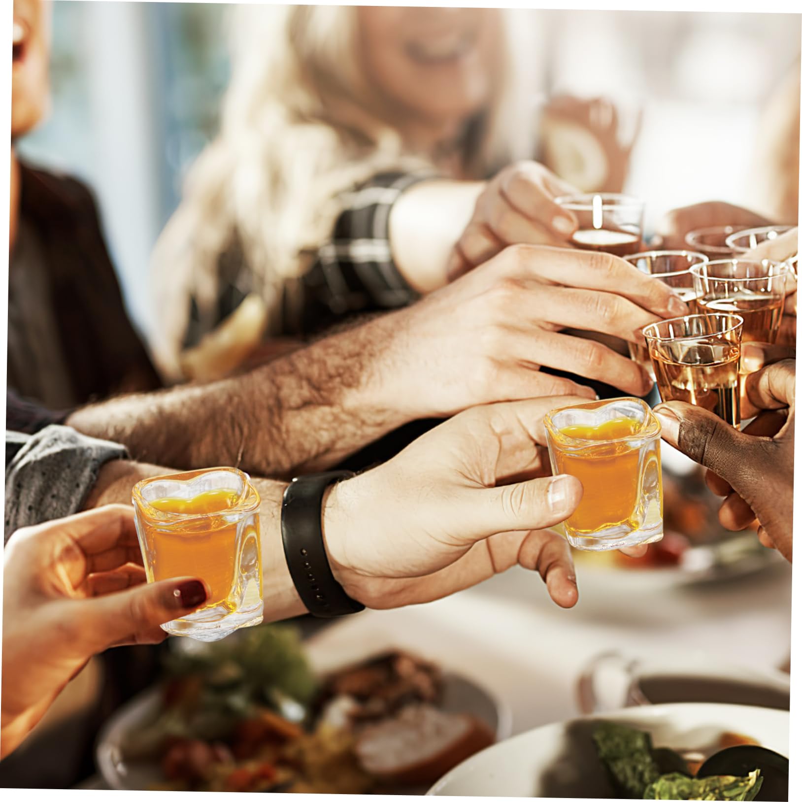6pièces Lot de Verres à Shot Forme de Cœur Mignons et Originaux pour Cocktails et Boissons Festives