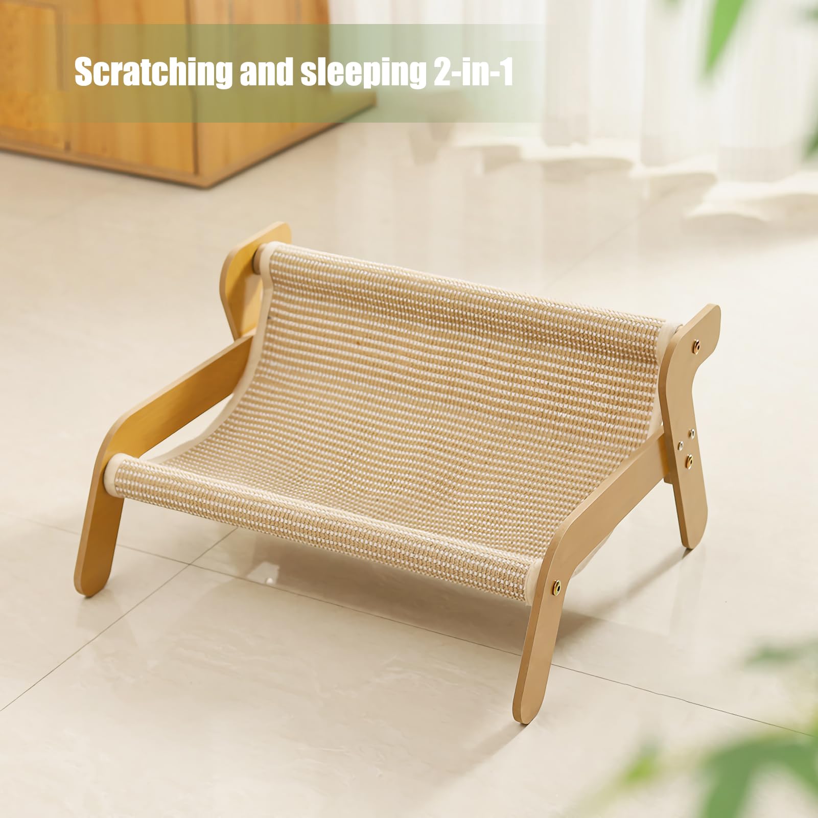 Cama rascadora para gatos, salón rascador para gatitos, diseño seguro apto para mascotas, uso interior, lugar de relajación, multiusos, ahorro de espacio, aspecto elegante, protector de muebles para