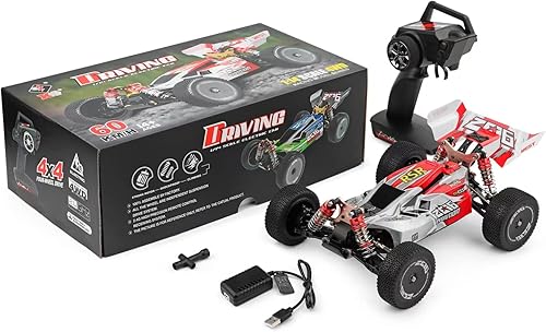 Auto Care Wltoys RC Car 144001, batería mejorada de 3000 mAh * 2.2mih de alta velocidad 114 2.4 GHz RC Buggy 4WD Racing Off-Road Drift Car RTR