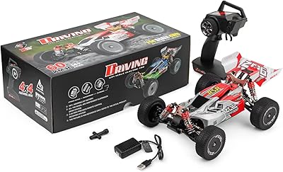 Auto Care Wltoys RC Car 144001,Upgraded 3000mah Battery * 3,60km/h High Speed 1/14 2.4GHz RC Buggy 4WD Racing Off-Road Drift Car RTR