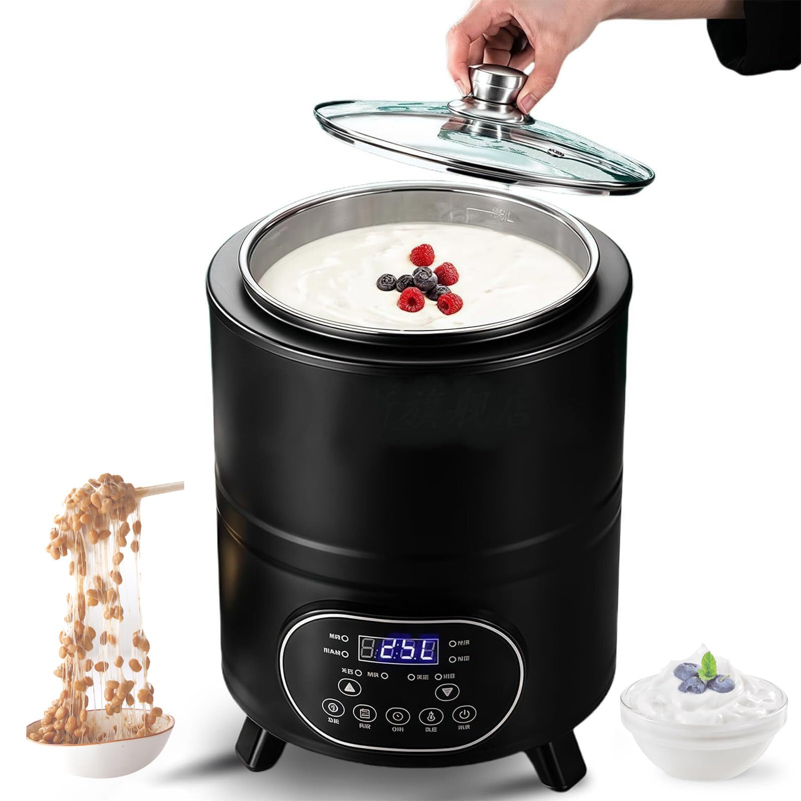 Máquina automática de fermentación de yogur, temperatura constante de 360°, acero inoxidable, para restaurantes, panaderías, hoteles, 8 litros
