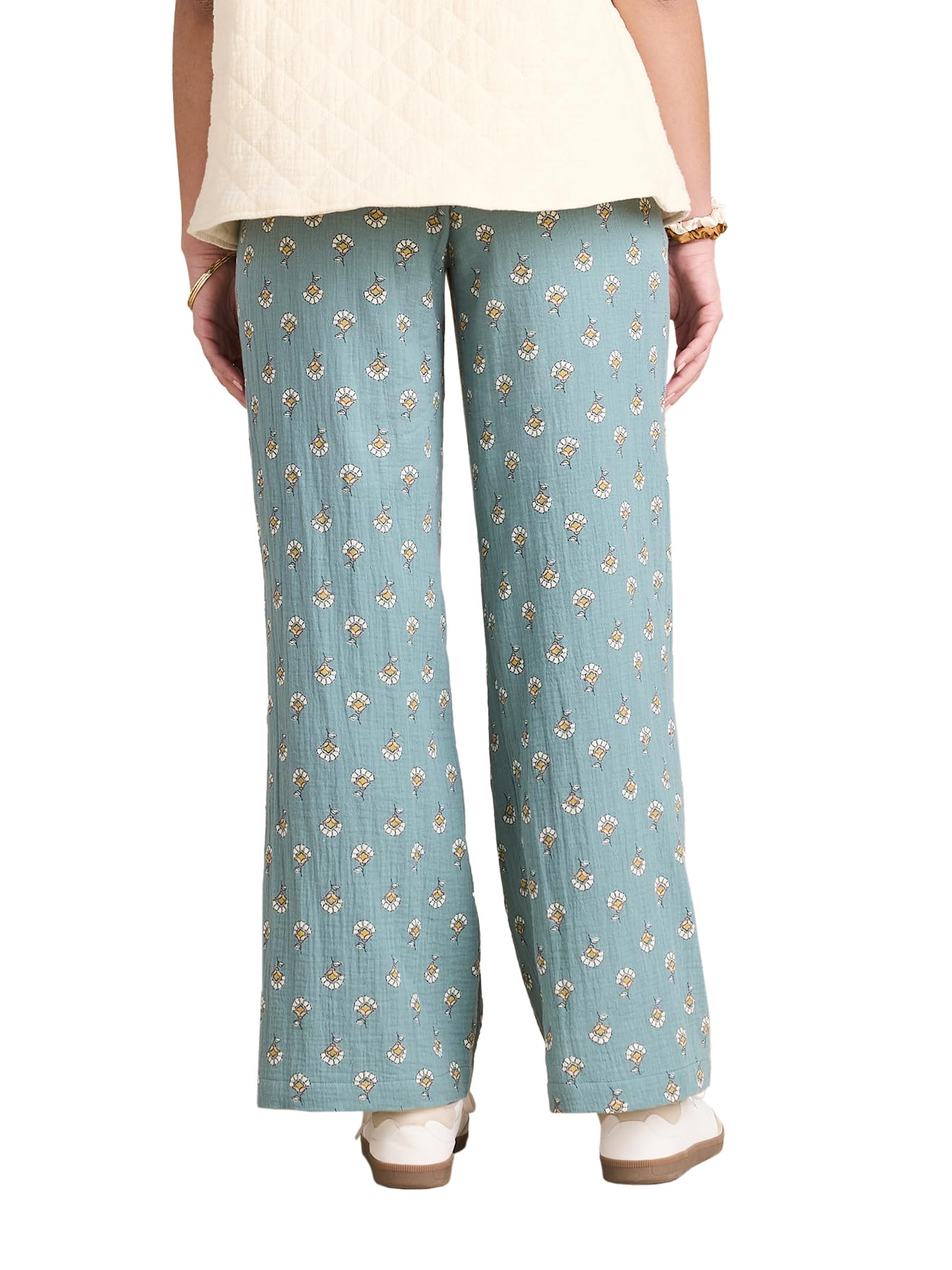 ENVIE DE FRAISE Pantalon Large de Grossesse en Gaze Coton imprimé avec Bandeau