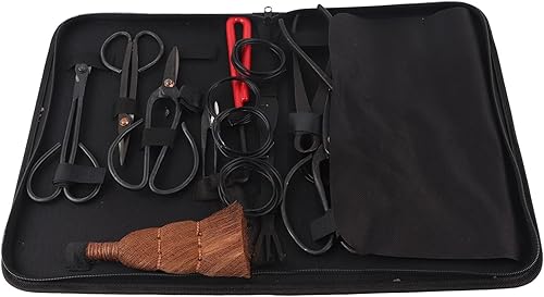 VOLDAX Juego de herramientas para bonsái de acero al carbono, cortador de hojas de podar, tijeras de podar, kit de herramientas para bonsái de