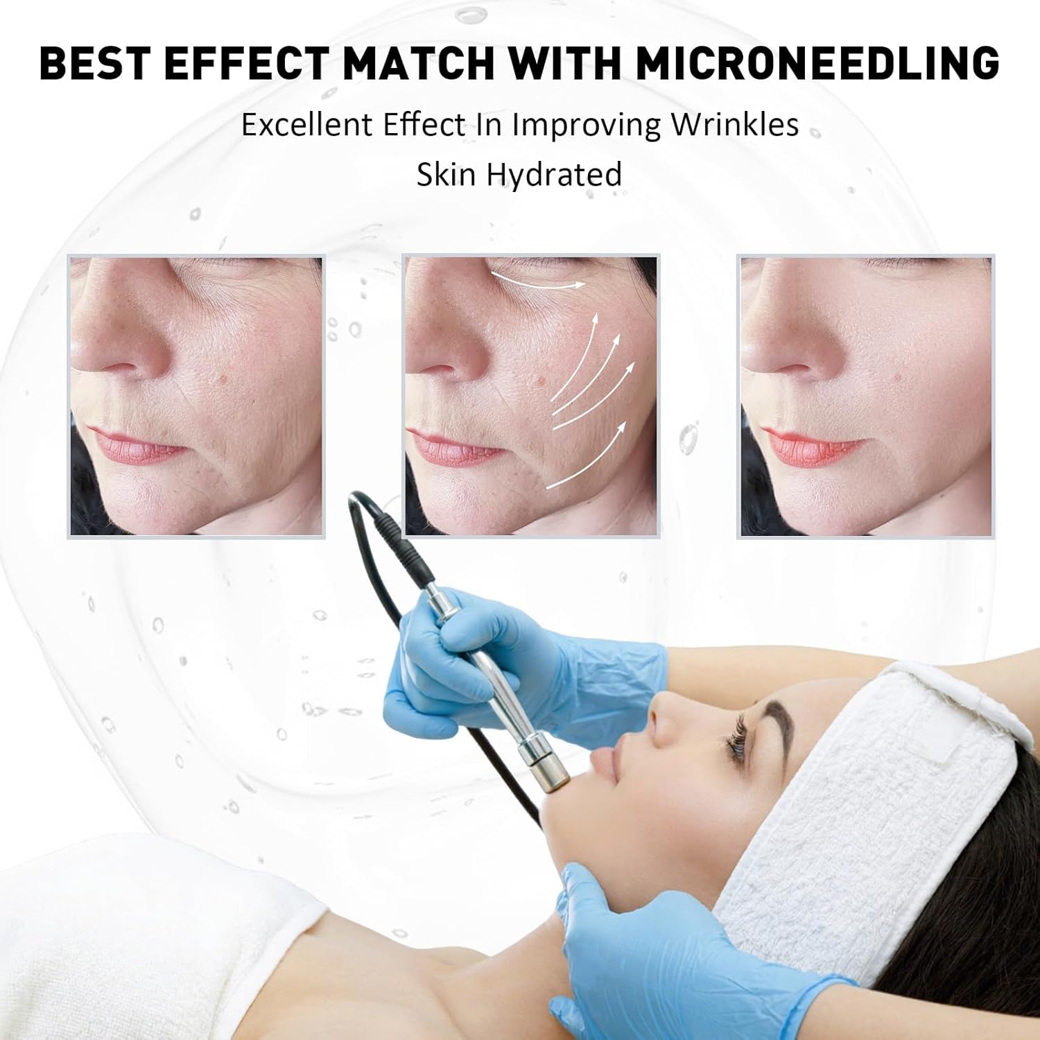 Hyaluronic Acid for Microneedling Concentrate Ampoules for Anti Aging Restore Replenish Skin Intense Moisturizing Booster for Glowing Skin, 5 Vials 0.35 Fl Oz