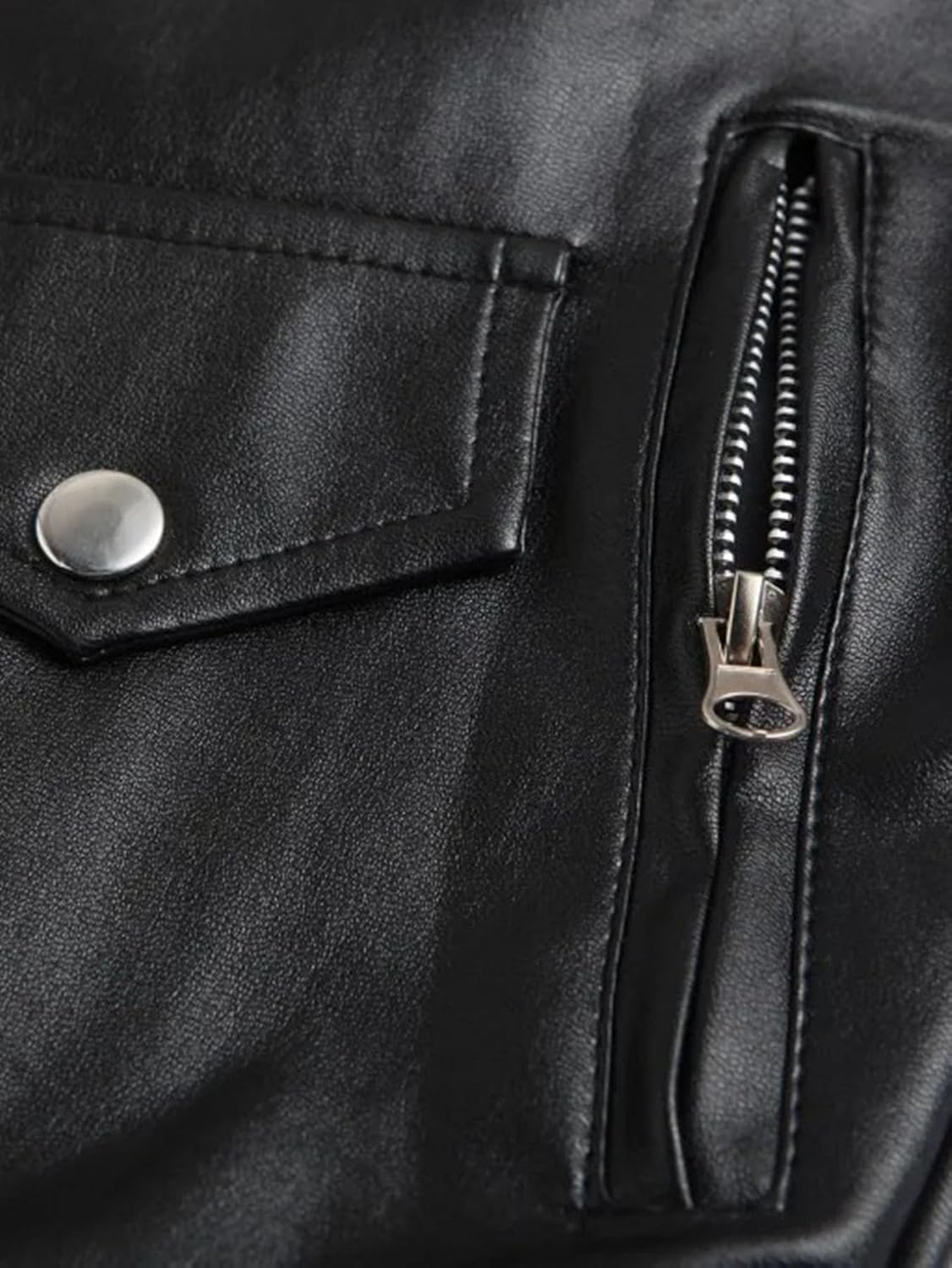 Fashion Mens Faux Leather PU Biker Punk Vest Zippers Slim Fit Male Sleeveless Waistcoat For Men - Image 3