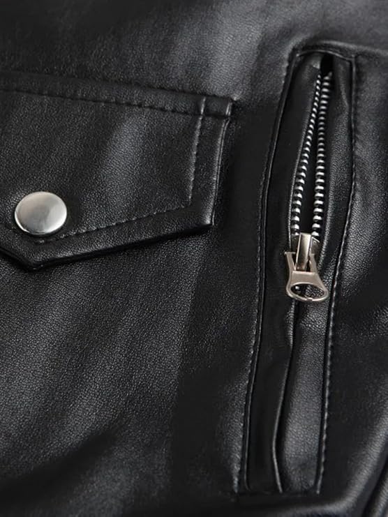 Fashion Mens Faux Leather PU Biker Punk Vest Zippers Slim Fit Male Sleeveless Waistcoat For Men