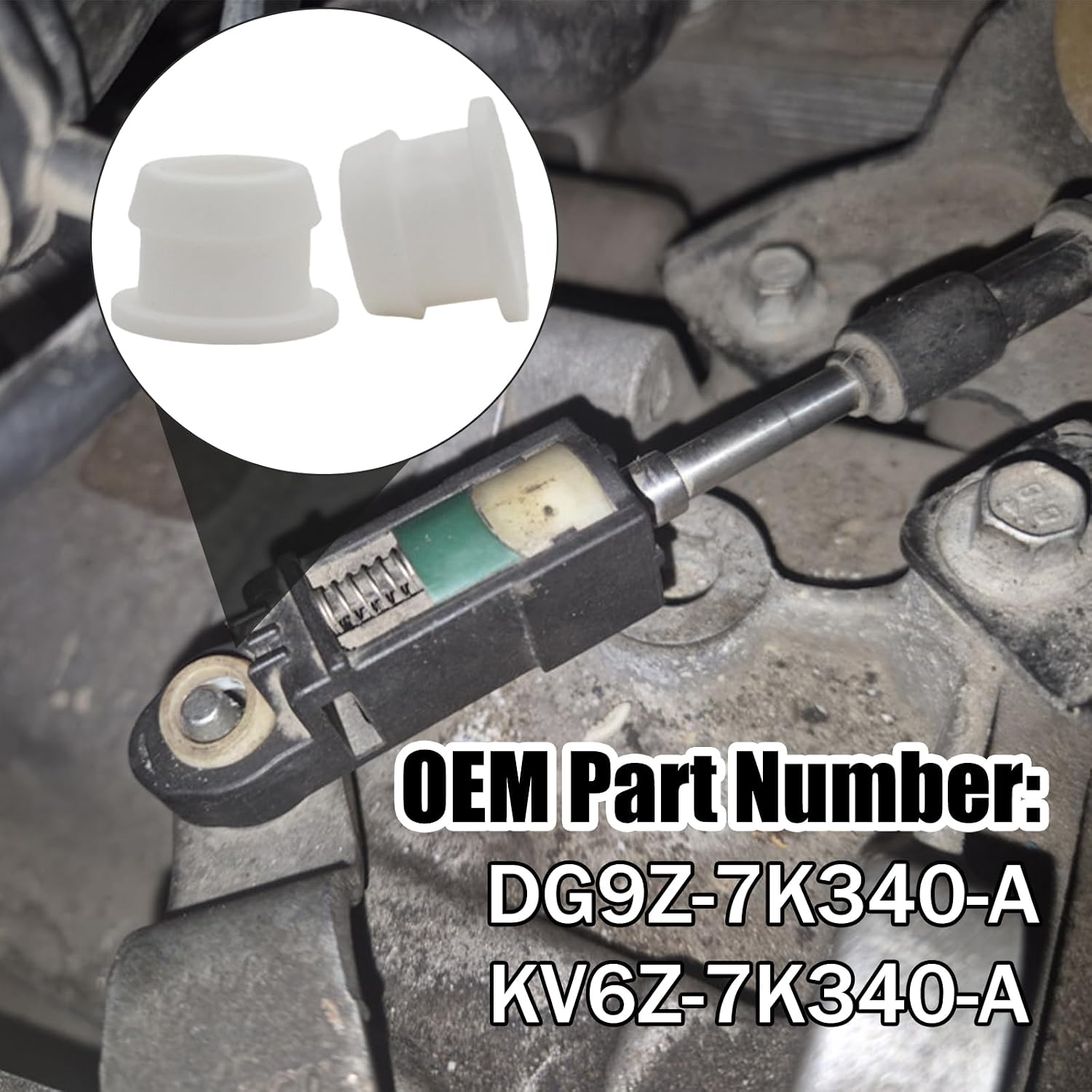 2PCS Shifter Cable Bushing Kit for Ford Edge Fusion Escape Transit Connect C-Max,Transmission Gear Shift Cable Bushing Repair Kit Transmission Gear Shift Linkage Replace OEM #DG9Z-7K340-A KV6Z-7K340-A