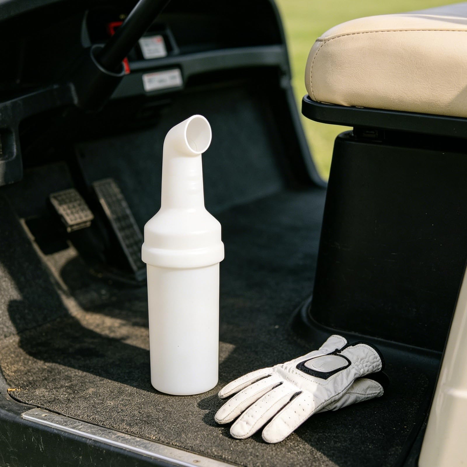 Sandflasche für Golfwagen: Befüllbehälter mit Griff zum Aufhängen – Einfache Montage, ohne Bohren erforderlich – Zubehör für Golfwagen-Aufbewahrungsbehälter