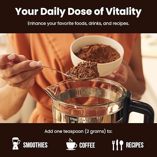 Miniatura 5 de NutraChamps Polvo orgánico de hongos  Complejo 10 en 1  Mezcla de polvo de suplemento de hongos para memoria, concentración y apoyo inmunológico  8