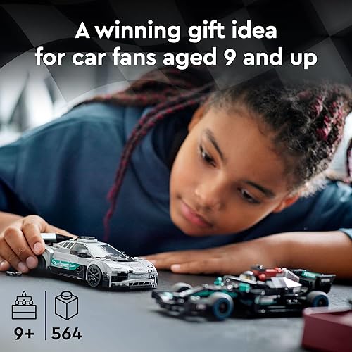 Miniatura 6 de LEGO Speed Champions Mercedes-AMG F1 W12 E Performance y Mercedes-AMG Project One 76909 - Juego de juguetes de construcción para niños niños y niñas