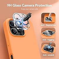 Vista 703 de GONEZ Funda de silicona para iPhone 15 Pro Max, compatible con Magsafe, protector de cámara + protector de pantalla, forro de microfibra suave Negro