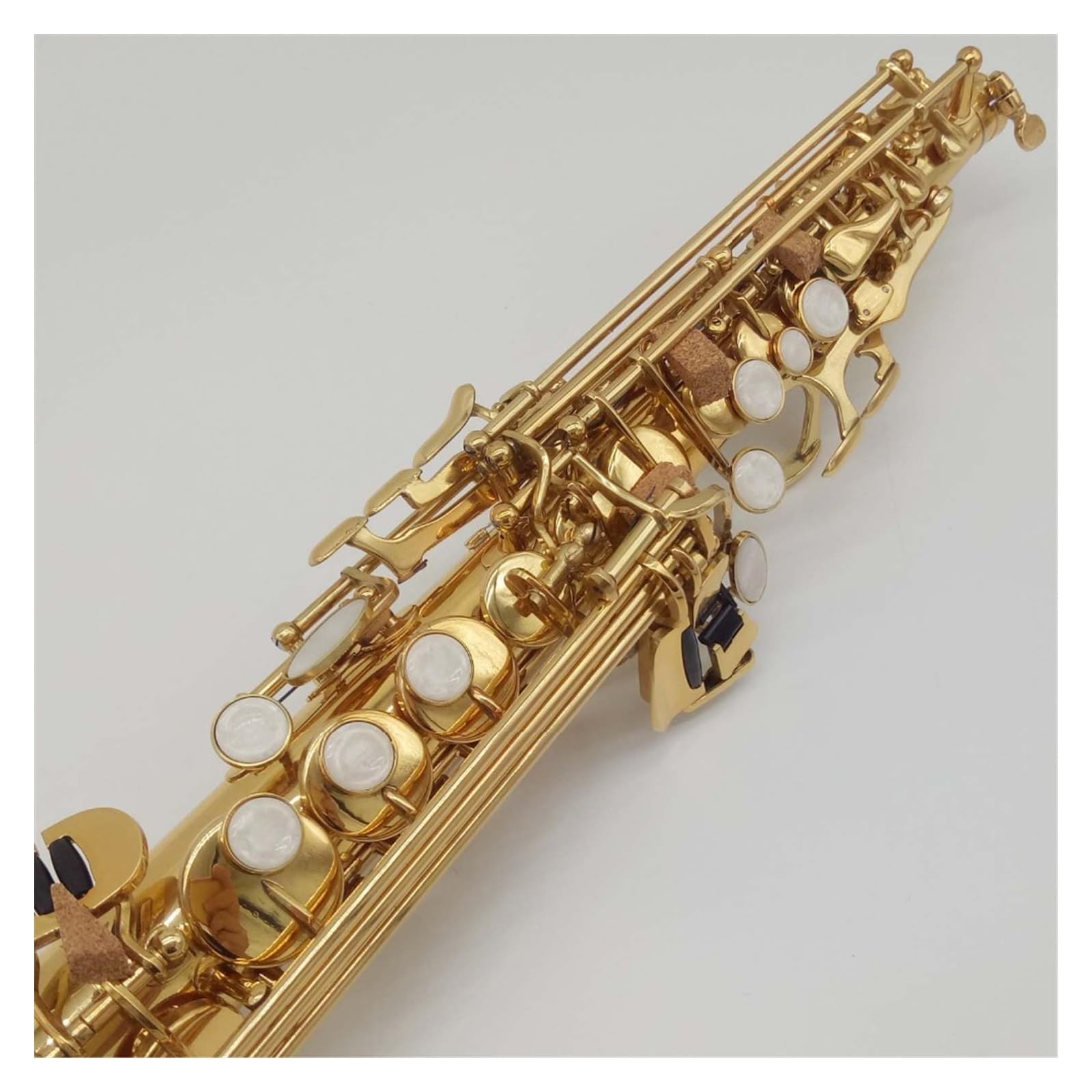 professionnel Saxophone Saxophone Aigu En Laiton 992 Clés Laquées Or Saxophones En Mib Avec Étui De Transport D'accessoires
