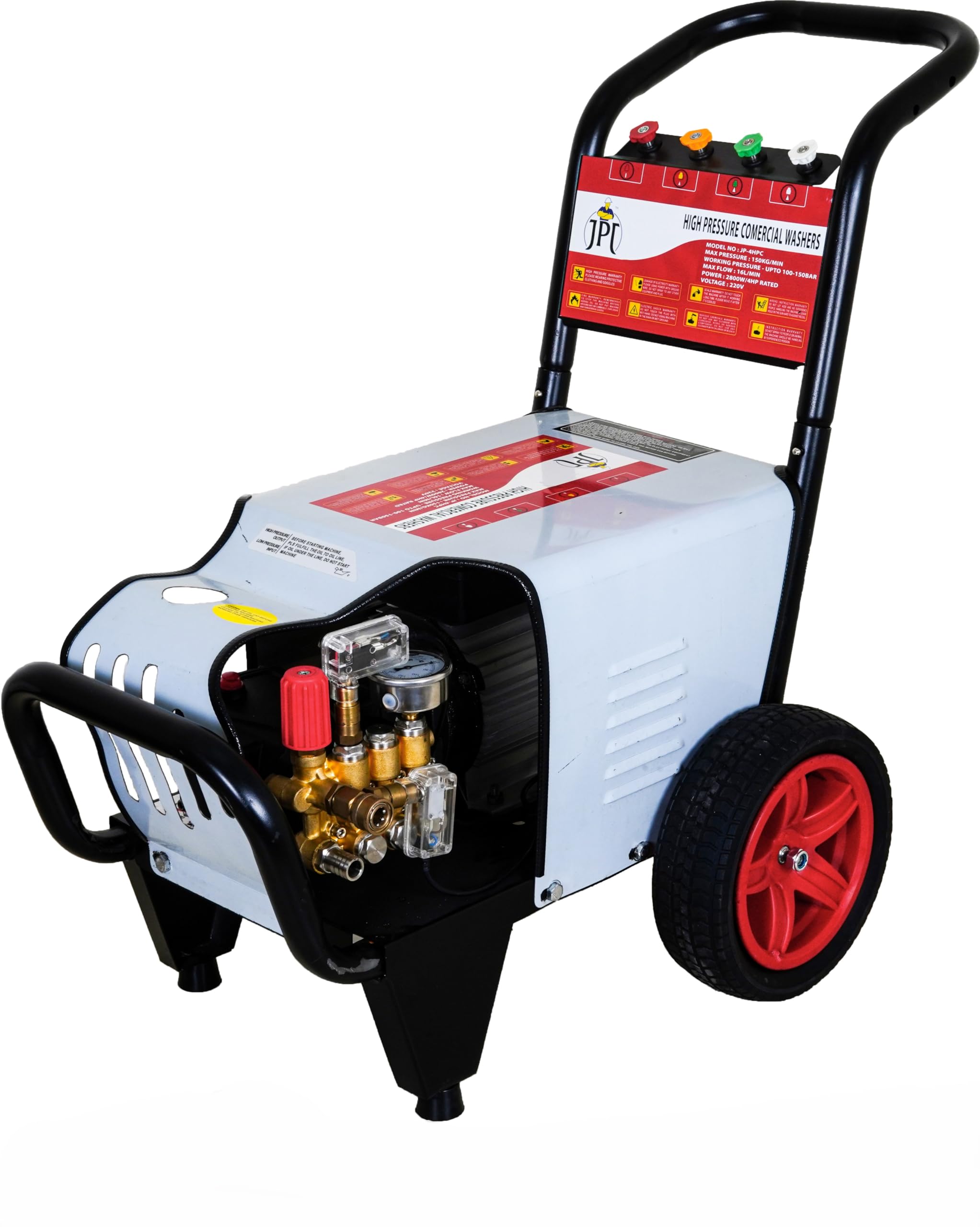 JPT 4HP Heavy Duty Advanced Model Commercial High Pressure Washer, 220-Volt, 3000-Watts Power, Max 250 Bar, 16 L/Min Water Flow with All Premium Accessories Included (B0DCG7SCGF) Amazon Price History, Amazon Price Tracker