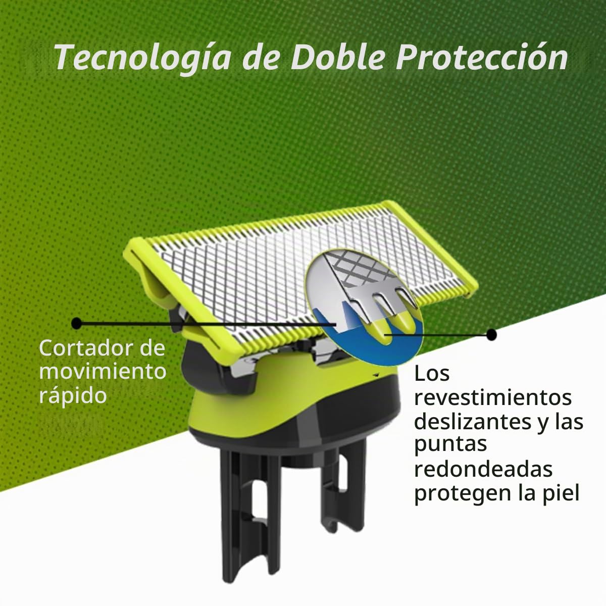 Cuchillas de afeitar compatibles con One Blade, lote de 2/3/4/6, para afeitadora/cortadora eléctrica Philips One Blade (6)